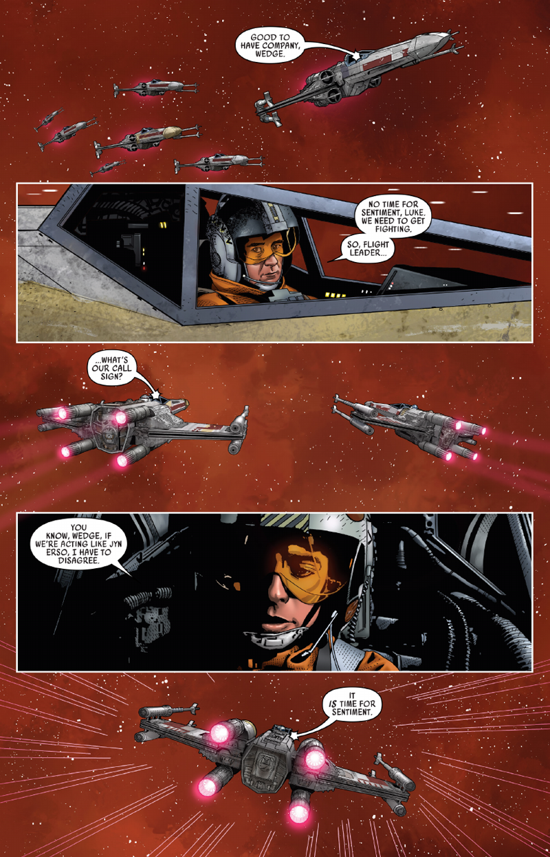 Rogue Squadron forms up, with a dash of Skywalker-brand sentimentality.